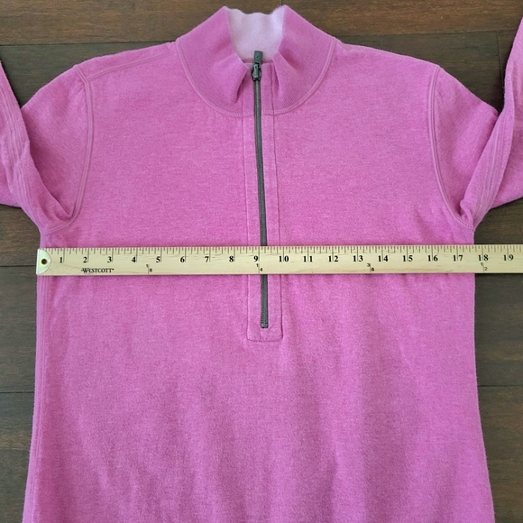 Tommy Bahama Womens Pink Half Zip Pullover Sweatshirt Size S Mock Neck Midweight - Picture 5 of 7
